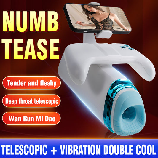 White high-speed retractable masturbation cup sex toy