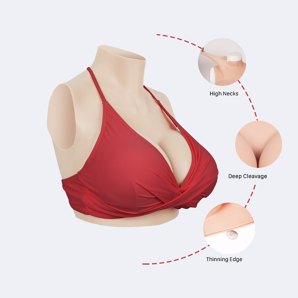 Silicone Breast Cotton Filled G Cup Realistic Fake Boobs
