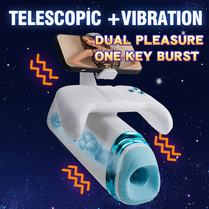 White high-speed retractable masturbation cup sex toy